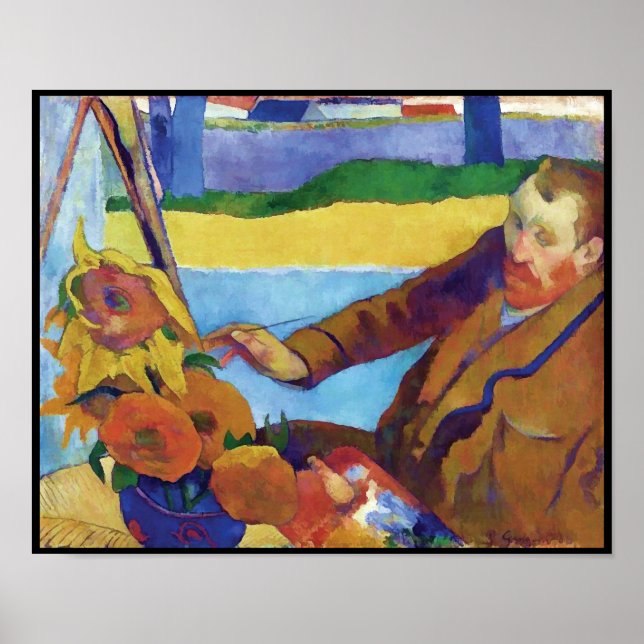 Paul Gauguin Vincent van Gogh Painting Sunflowers Poster (Front)