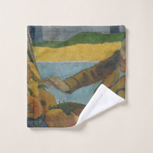 Paul Gauguin Vincent van Gogh painting sunflowers Wash Cloth