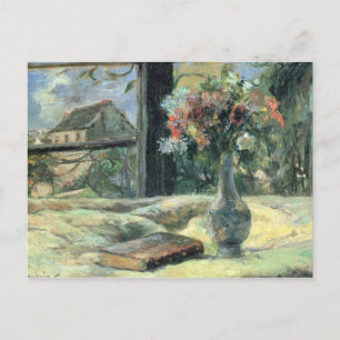 Paul Gauguin Vintage Vase of Flowers at the Window Postcard
