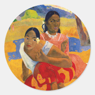 Paul Gauguin - When Will You Marry? Classic Round Sticker