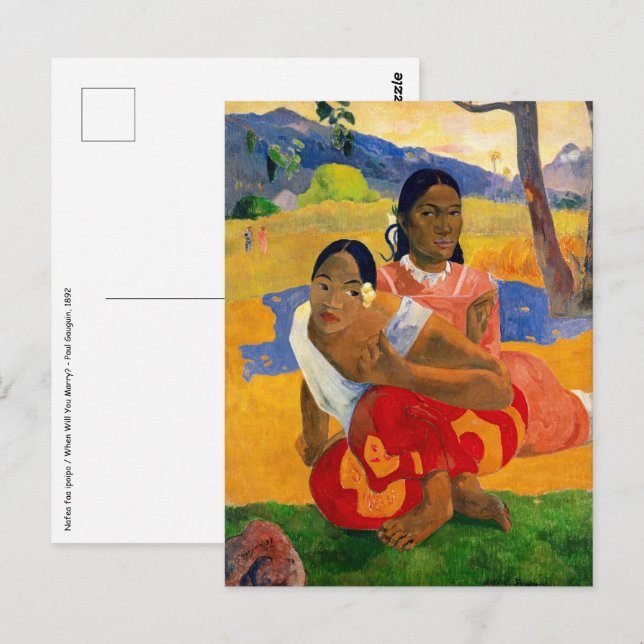 Paul Gauguin - When Will You Marry? Postcard (Front/Back)