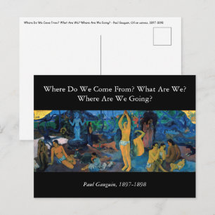 Paul Gauguin - Where Do We Come From? Postcard