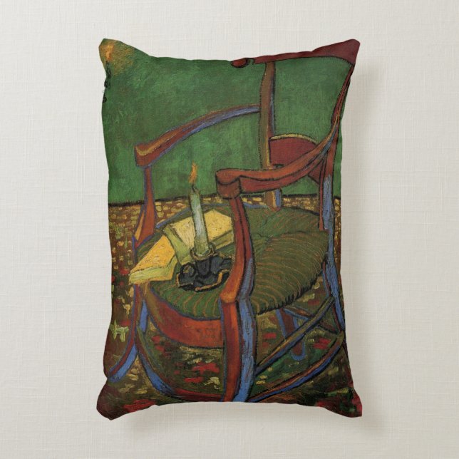 Paul Gauguin's Armchair by Vincent van Gogh Accent Pillow (Front(Vertical))