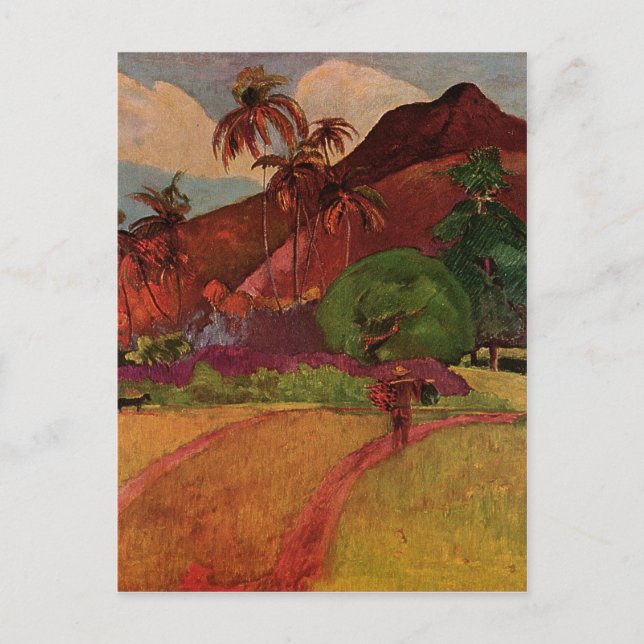 Paul Gauguin's Tahitian Landscape (1893) Postcard (Front)