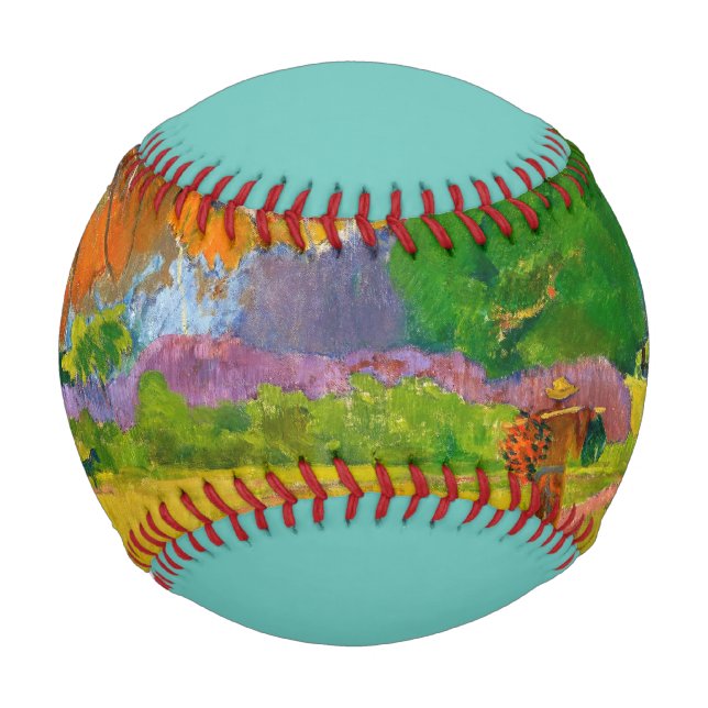 Paul Gauguin's Tahitian Landscape famous painting  Baseball (Front)