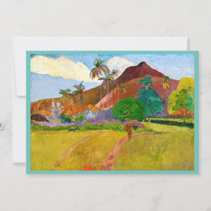 Paul Gauguin's Tahitian Landscape famous painting Invitation