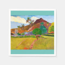Paul Gauguin's Tahitian Landscape famous painting