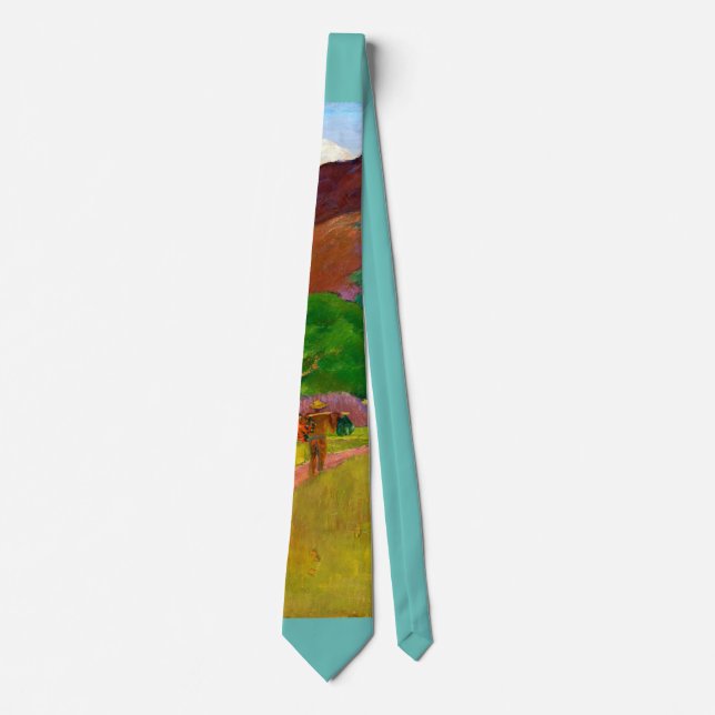 Paul Gauguin's Tahitian Landscape famous painting Tie (Front)