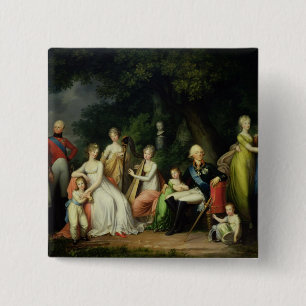 Paul I , Maria Feodorovna  and their Children 2 Inch Square Button