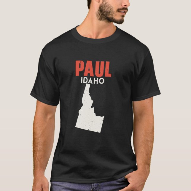 Paul Idaho USA State America Travel Idahoan  T-Shirt (Front)