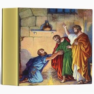 Paul in jail at Philippi gold foil texture Binder