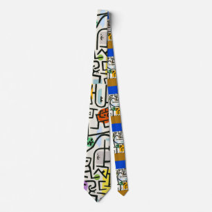 Paul Klee Abstract Expressionist Rich Harbour Tie