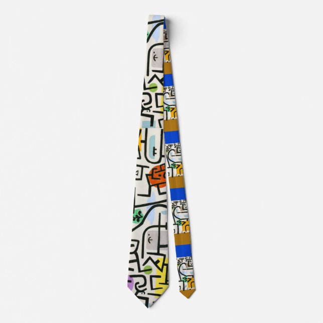 Paul Klee Abstract Expressionist Rich Harbour Tie (Front)