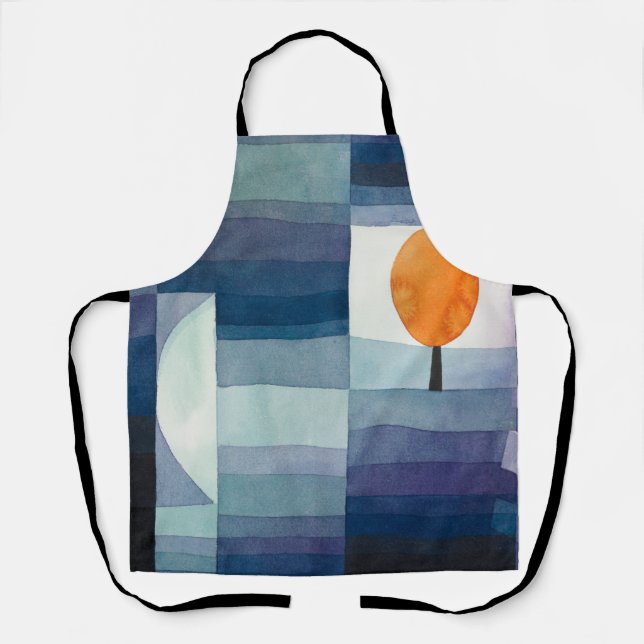 Paul Klee Abstract Tree Blue Painting Apron (Front)