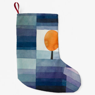 Paul Klee Abstract Tree Blue Painting Small Christmas Stocking
