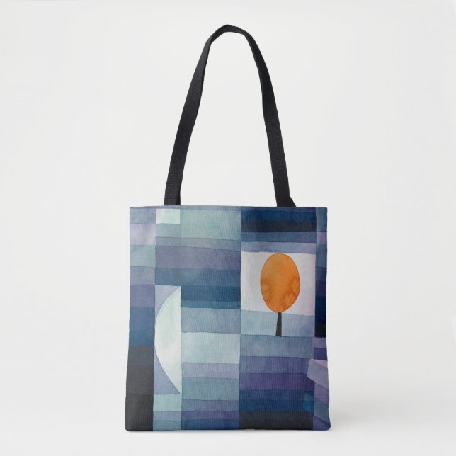 Paul Klee Abstract Tree Blue Painting Tote Bag (Front)