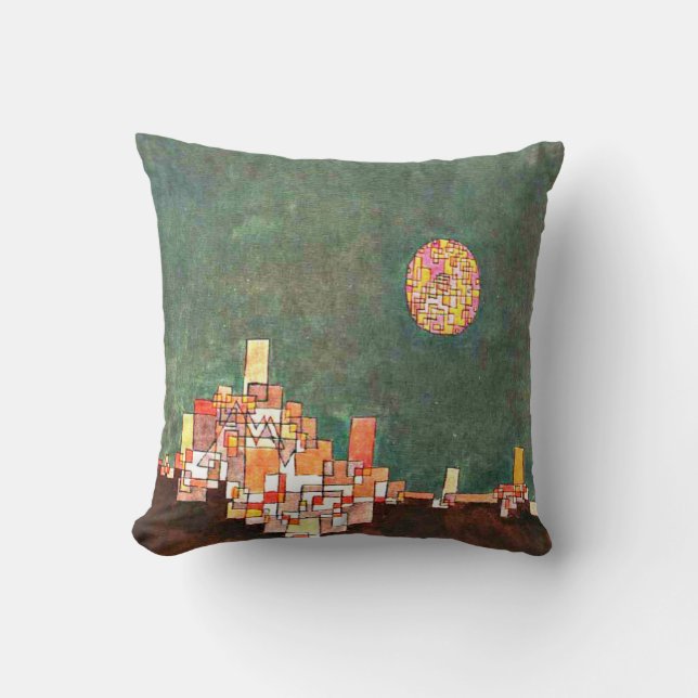 Paul Klee art: Chosen Site, Klee painting Throw Pillow (Front)