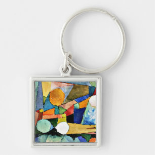 Paul Klee art: Colour-Shapes Keychain