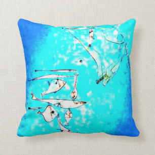 Paul Klee art: Fish Image, paintiing by Klee Throw Pillow