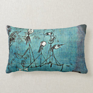 Paul Klee art: Twittering Machine Lumbar Pillow