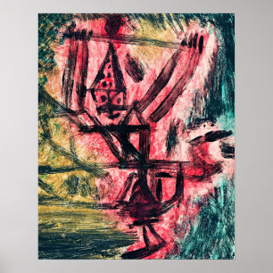 Paul Klee artwork, Fire Clown, Poster
