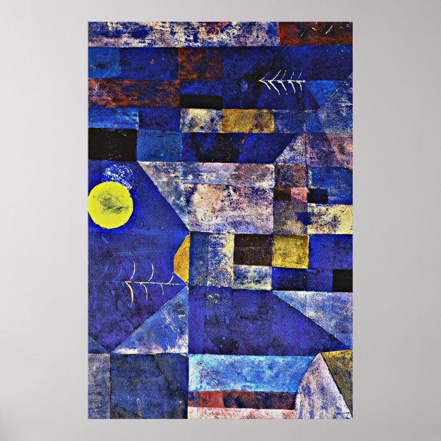 Paul Klee artwork, Moonlight Poster (Front)