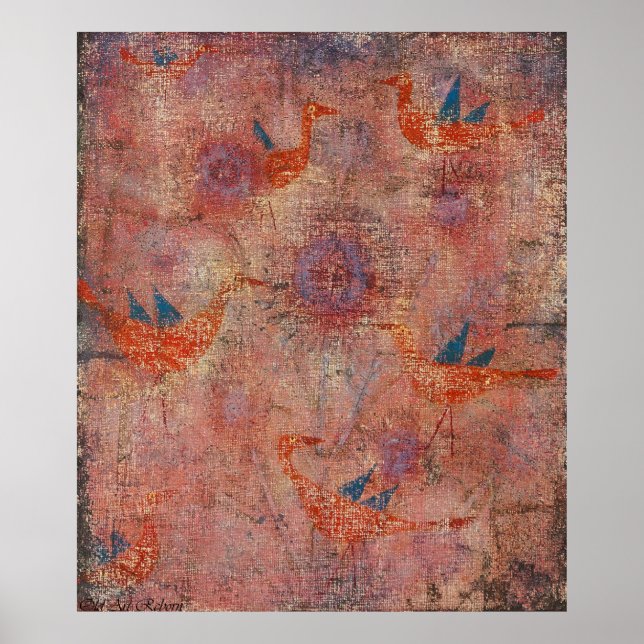Paul Klee Bird Circles Poster (Front)