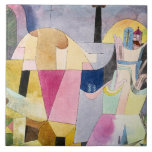 Paul Klee, Black Columns in a Landscape, Tile<br><div class="desc">Black Columns in a Landscape,  colorful abstract painting by Paul Klee,  1919.</div>