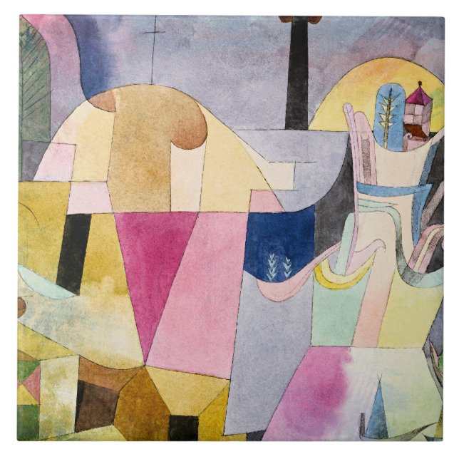 Paul Klee, Black Columns in a Landscape, Tile (Front)