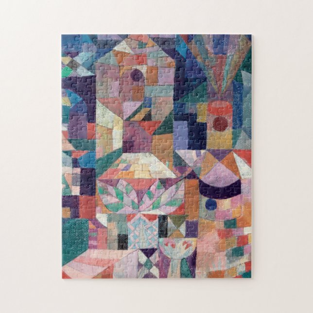 Paul Klee, Burggarten (1919) - Colourful Jigsaw Puzzle (Vertical)