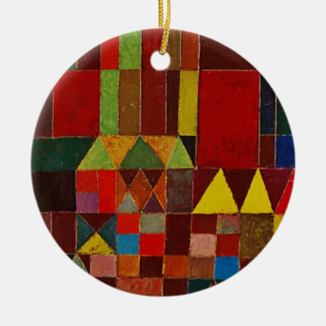 Paul Klee Castle And Sun Ceramic Ornament (Front)