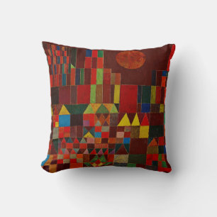 Paul Klee Castle And Sun Throw Pillow