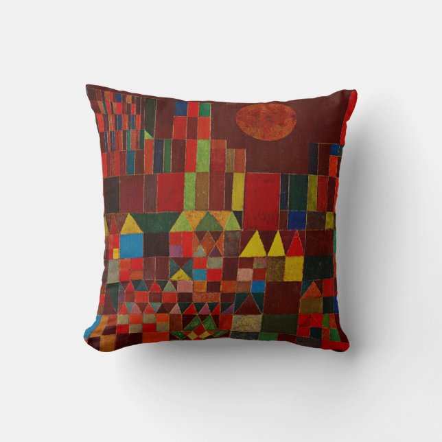 Paul Klee Castle And Sun Throw Pillow (Front)
