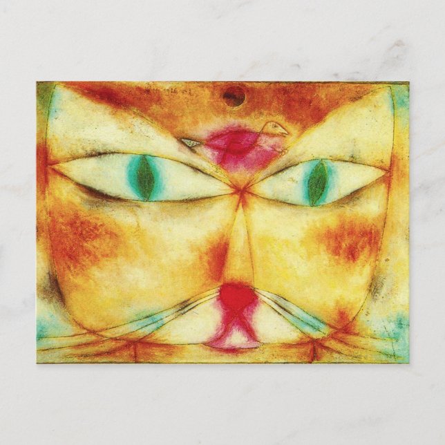 Paul Klee Cat and Bird Postcard (Front)