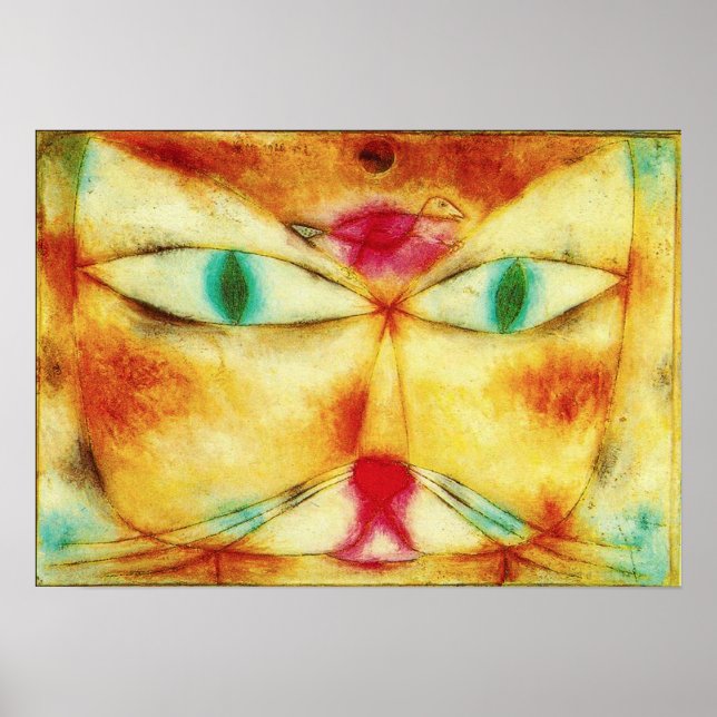 Paul Klee Cat et affiche d'oiseaux (Devant)
