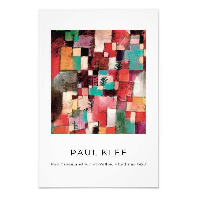 Paul Klee, Colourful Modern Abstract Art Photo Print (Front)