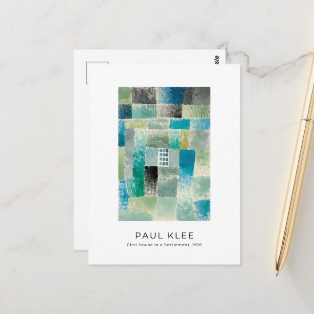 Paul Klee, Colourful Modern Abstract Art Postcard (Front/Back In Situ)