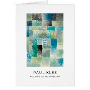 Paul Klee, Colourful Modern Abstract Fine Art Card