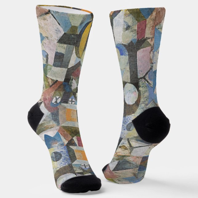 Paul Klee Composition Yellow Half Moon - Art Socks (Angled)