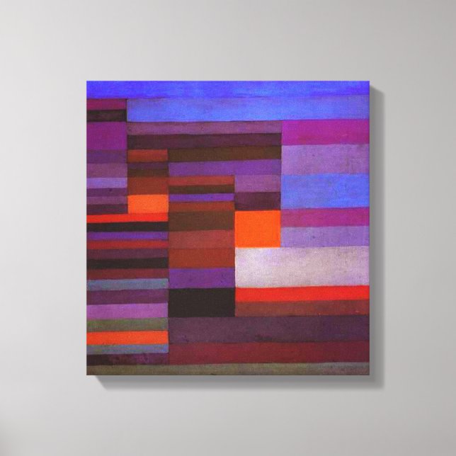 Paul Klee Fire dans la toile du soir Imprimer (Recto)