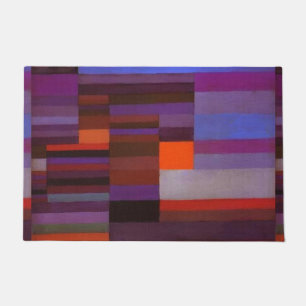 Paul Klee Fire In The Evening Abstract Fine Art Doormat