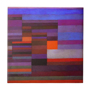 Paul Klee Fire in the Evening Tile