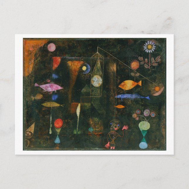 Paul Klee, "Fish Magic," 1925 Postcard (Front)