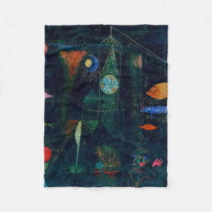 Paul Klee Fish Magic Abstract Painting Graphic Art Fleece Blanket