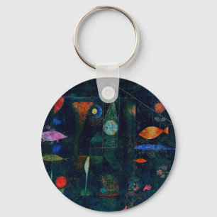 Paul Klee Fish Magic Abstract Painting Graphic Art Keychain