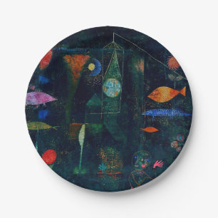Paul Klee Fish Magic Abstract Painting Graphic Art Paper Plate