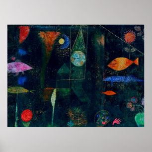 Paul Klee Fish Magic Abstract Painting Graphic Art Poster