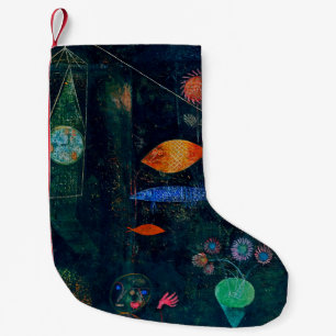 Paul Klee Fish Magic Abstract Painting Graphic Art Small Christmas Stocking