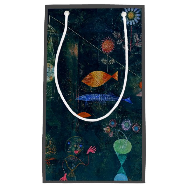 Paul Klee Fish Magic Abstract Painting Graphic Art Small Gift Bag (Front)