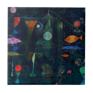 Paul Klee Fish Magic Abstract Painting Graphic Art Tile